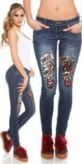 Amiatex Dámské jeans 77950, džínová, 38