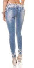 Amiatex Dámské jeans 77941, bílá, 36