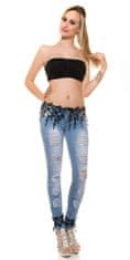 Amiatex Dámské jeans 77942, černá, 38