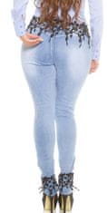 Amiatex Dámské jeans 77944 + Ponožky Gatta Calzino Strech, černá, 40