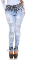 Amiatex Dámské jeans 77944 + Ponožky Gatta Calzino Strech, černá, 40