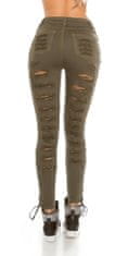 Amiatex Dámské jeans 77947, khaki, 36