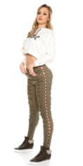 Amiatex Dámské jeans 77947, khaki, 38