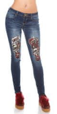 Amiatex Dámské jeans 77950, džínová, 38