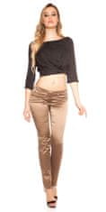 Amiatex Dámské jeans 78734, cappucino, 38