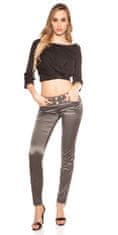 Amiatex Dámské jeans 78737, antracitová, 38