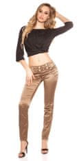 Amiatex Dámské jeans 78738 + Ponožky Gatta Calzino Strech, cappucino, 36