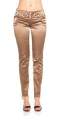 Amiatex Dámské jeans 78738, cappucino, 38