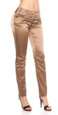 Amiatex Dámské jeans 78738, cappucino, 38