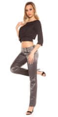 Amiatex Dámské jeans 78757, antracitová, 40