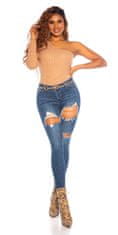 Amiatex Dámské jeans 79607, džínová, 36