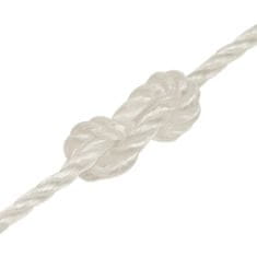 Vidaxl Pracovní lano bílé 6 mm 100 m polypropylen