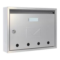 Rottner Imola poštovní schránka stříbrná | Cylindrický zámek | 32 x 24 x 6 cm