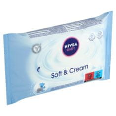 Nivea Baby Soft & Cream Ubrousky, 63 ks