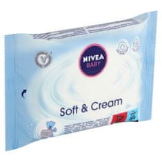 Nivea Baby Soft & Cream Ubrousky, 20 ks