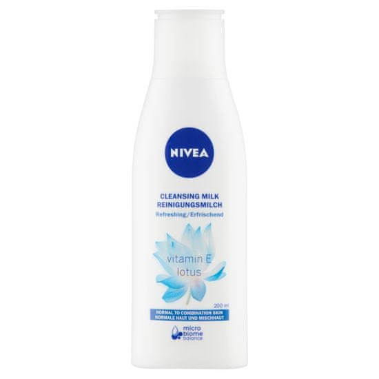 Nivea Osvěžující čistící pleťové mléko pro normální až smíšenou pleť, 200 ml