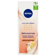 Nivea Nivea Zkrášlující hydr. denní BB krém 5v1 pro střední až tmavší odstín OF15, 50ml