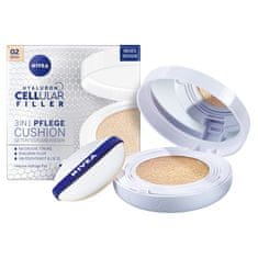 Nivea Hyaluron Cellular Filler Cushion Tónovací krém v houbičce 3 v 1 02 střední odstín, 15g