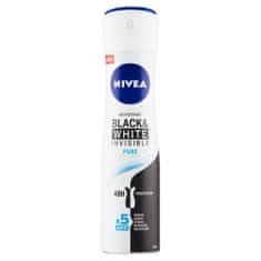 Nivea Black & White Invisible Pure Sprej antiperspirant, 150 ml