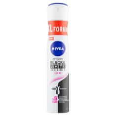 Nivea Black & White Invisible Clear Sprej antiperspirant, 200 ml