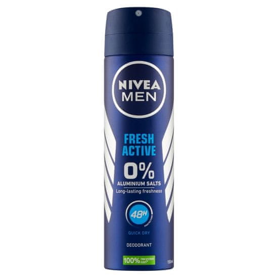 Nivea Men Fresh Active sprej deodorant, 150 ml