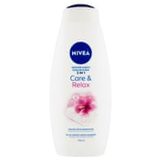 Nivea Care & Relax Sprchový gel a pěna do koupele 2v1, 750 ml