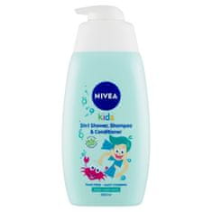 Nivea Kids Magic Apple Scent dětský sprchový gel, šampon a kondicionér 3v1, 500 ml