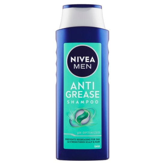 Nivea Men Šampon pro mastné vlasy se šalvějí, 400 ml