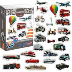 Lean-toys Magnet Set Vehicles Transport MV 6032-17