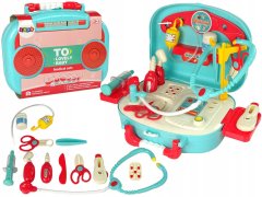 Lean-toys Sada malého doktorského kufru Tyrkysový stetoskop