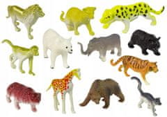 Lean-toys Divoká zvířata figurka Set 34 Safari prvků