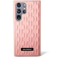 Karl Lagerfeld KLHCS23LRUPKLPP hard silikonové pouzdro Samsung Galaxy S23 ULTRA 5G pink 3D Monogram