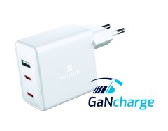 SWISSTEN síťový adaptér gan 2x usb-c + 1x usb 70w