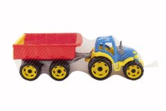 InnoVibe Traktor s vlekem plast 53cm na volný chod v síťce