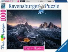 Ravensburger Puzzle Dechberoucí hory: Tre Cime, Dolomity, Itálie 1000 dílků