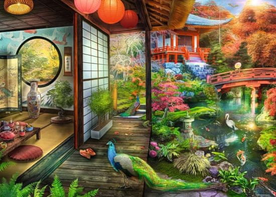 Ravensburger Puzzle Čajovna v japonské zahradě, Kjóto 1000 dílků