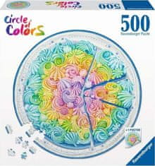 Ravensburger Kruhové puzzle Duhový dort 500 dílků