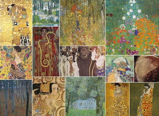 Blue Bird Puzzle Koláž obrazů: Gustav Klimt 6000 dílků