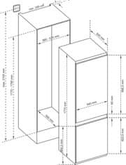 Kluge KCN2256J Vestavná kombinovaná chladnička NoFrost