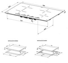 Faber FCH 84 BK KL Indukční varná deska se spojenými varnými zónami