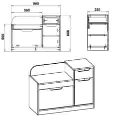 CASARREDO Botník TABERNO dub sonoma