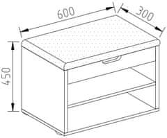 CASARREDO Botník ROLFE bílá