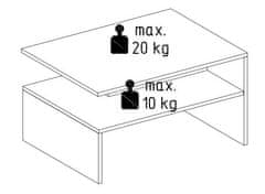 CASARREDO Konferenční stolek GLOOM bílá