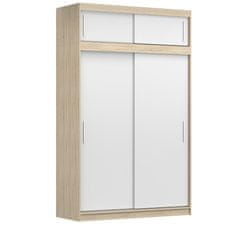 eoshop Šatní skříň Taves 04 (150 cm), Dub Sonoma / Bílá, Osvětlení: Profi LED 150