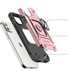 MG Ring Armor plastový kryt na iPhone 14, růžový