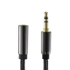 MG audio kabel 3.5mm mini jack F/M 5m, černý