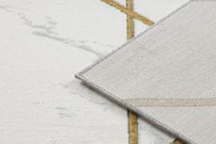 Dywany Łuszczów Kusový koberec Emerald geometric 1012 cream and gold 80x150