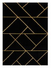 Dywany Łuszczów Kusový koberec Emerald geometric 1012 black and gold 120x170