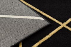 Dywany Łuszczów Kusový koberec Emerald geometric 1012 black and gold 120x170