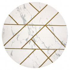 Dywany Łuszczów Kusový koberec Emerald geometric 1012 cream and gold kruh 120x120 (průměr) kruh